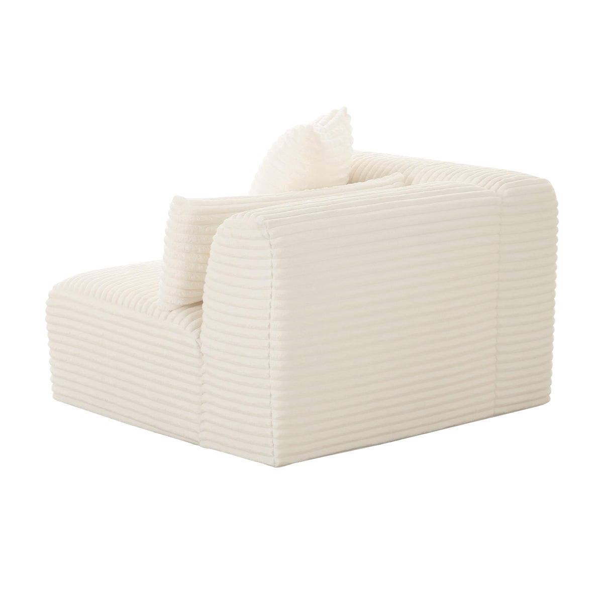 Tarra Fluffy Oversized Performance Corduroy Modular Corner Chair - View 11