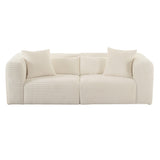 Tarra 86" Fluffy Oversized Corduroy Modular Loveseat