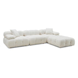 Calliope 4-Piece Vegan Shearling Modular Sectional