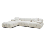 Calliope 4-Piece Vegan Shearling Modular Sectional
