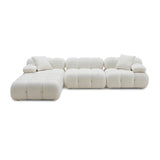 Calliope 4-Piece Vegan Shearling Modular Sectional