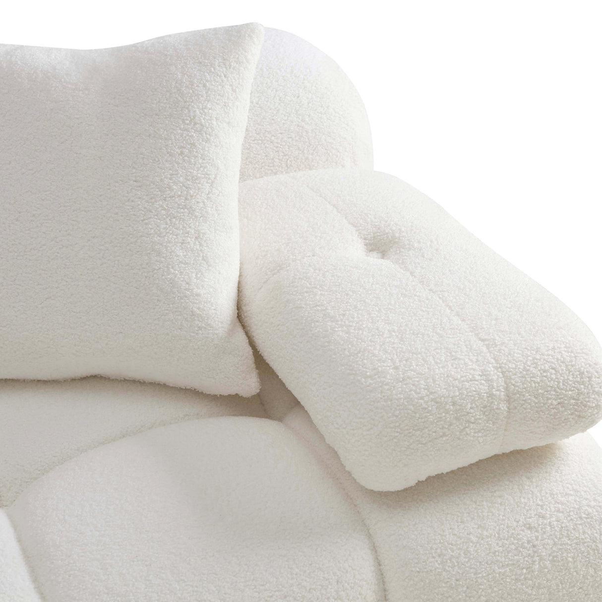 Calliope 4-Piece Vegan Shearling Modular Sectional