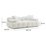 Calliope 79" Vegan Shearling Modular Loveseat