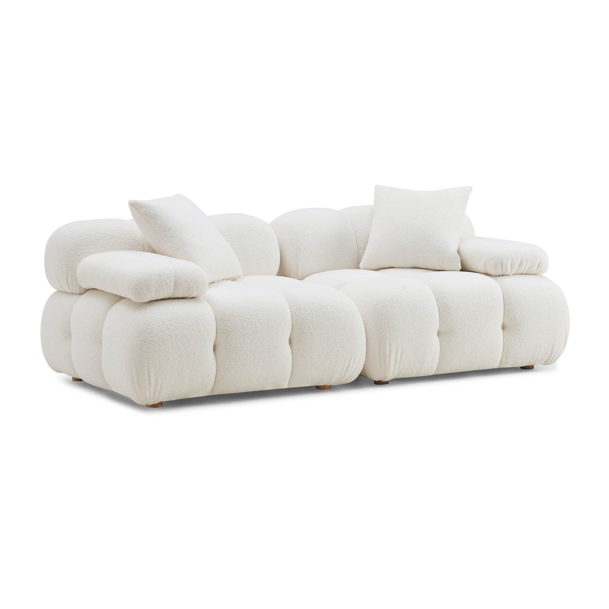 Calliope 79" Vegan Shearling Modular Loveseat