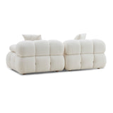 Calliope 79" Vegan Shearling Modular Loveseat