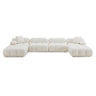 Calliope 6-piece Vegan Shearling Modular U-Sectional