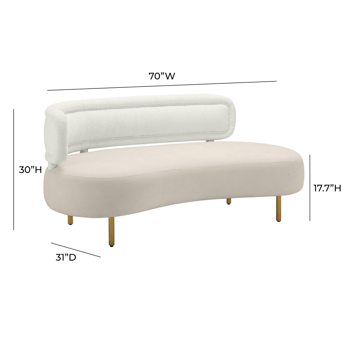 Tischa 70" Upholstered Sofa