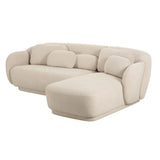 Misty 2-Piece Cream Boucle L-Shaped Sectional