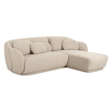 Misty 2-Piece Cream Boucle L-Shaped Sectional