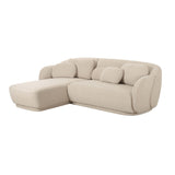 Misty 2-Piece Cream Boucle L-Shaped Sectional