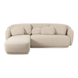 Misty 2-Piece Cream Boucle L-Shaped Sectional