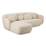 Misty 2-Piece Cream Boucle L-Shaped Sectional
