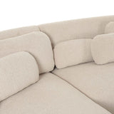 Misty 2-Piece Cream Boucle L-Shaped Sectional
