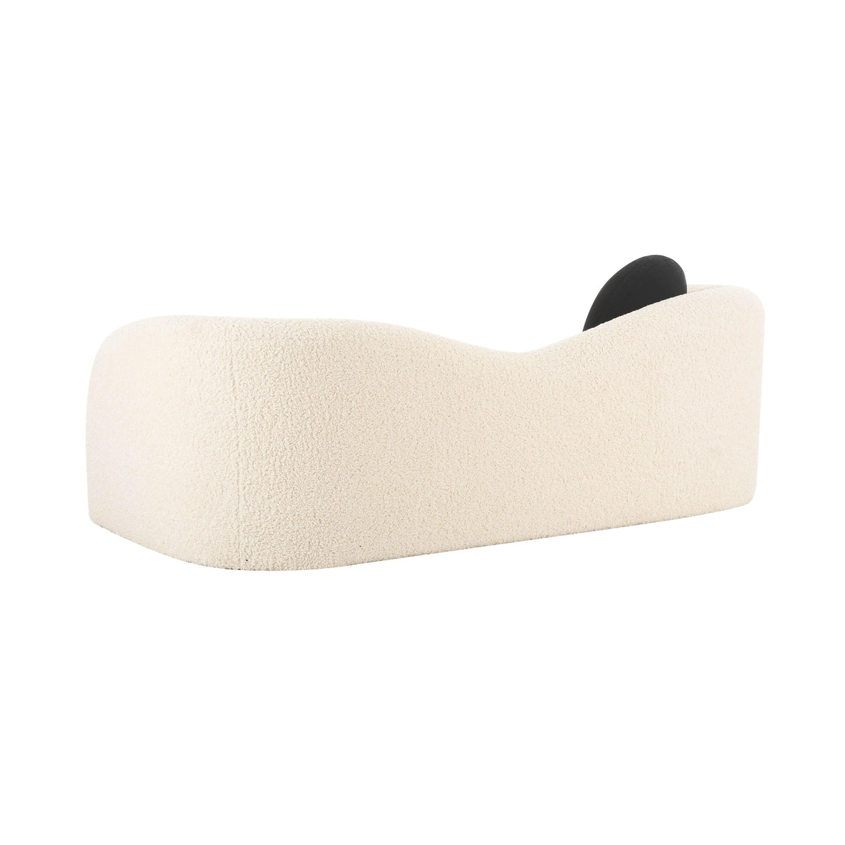 Leonie 84" Beige Faux Shearling Sofa