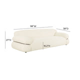 Leyla 98" Cream Boucle Sofa