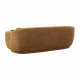 Overhead Room Scene Featuring Misty 90 Inch Curved Boucle Sofa