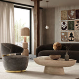 Austin Oat Recycled Fabric Swivel Chair
