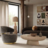 Austin Oat Recycled Fabric Swivel Chair
