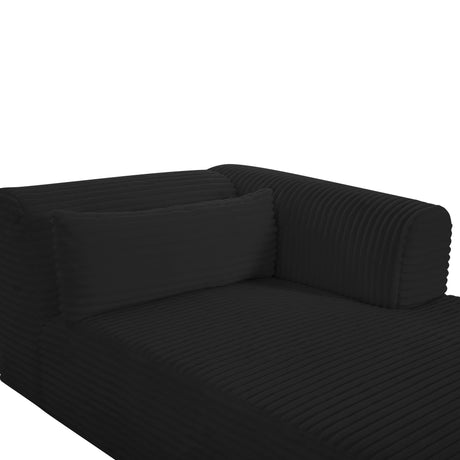 Tarra 71" Fluffy Oversized Performance Corduroy Modular Chaise - View 19
