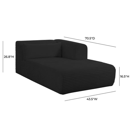 Tarra 71" Fluffy Oversized Performance Corduroy Modular Chaise - View 20