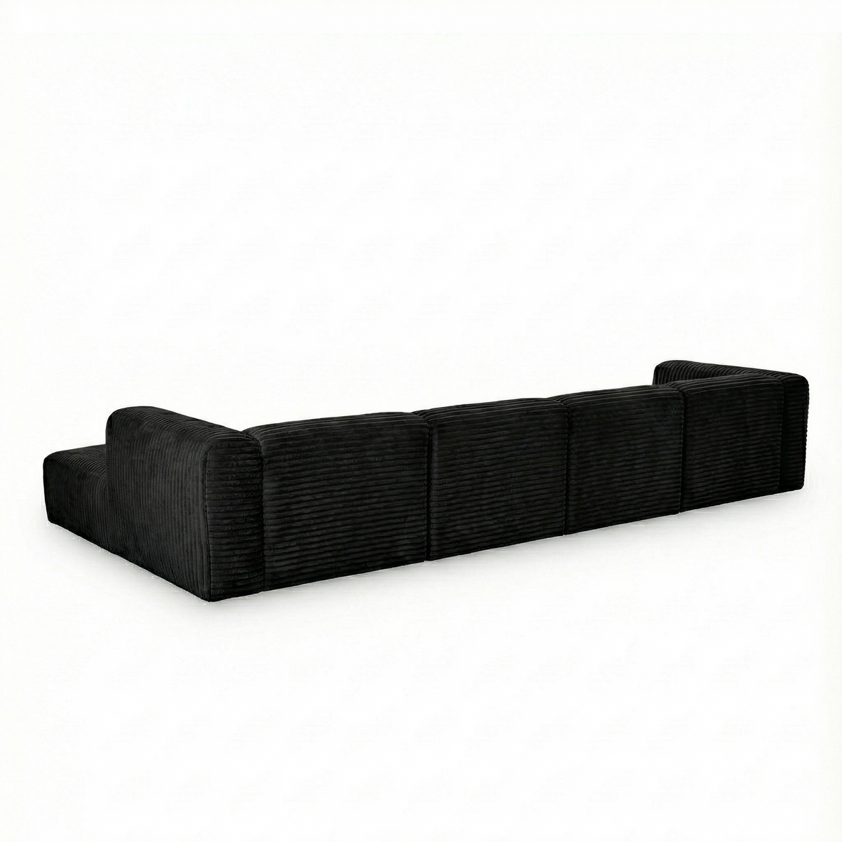 Tarra 4-Piece Fluffy Oversized Performance Corduroy Modular U-Sectional - View 6