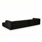 Tarra 4-Piece Fluffy Oversized Performance Corduroy Modular U-Sectional - View 6