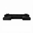 Tarra 4-Piece Fluffy Oversized Performance Corduroy Modular U-Sectional - View 2