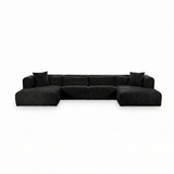 Tarra 4-Piece Fluffy Oversized Performance Corduroy Modular U-Sectional - View 1
