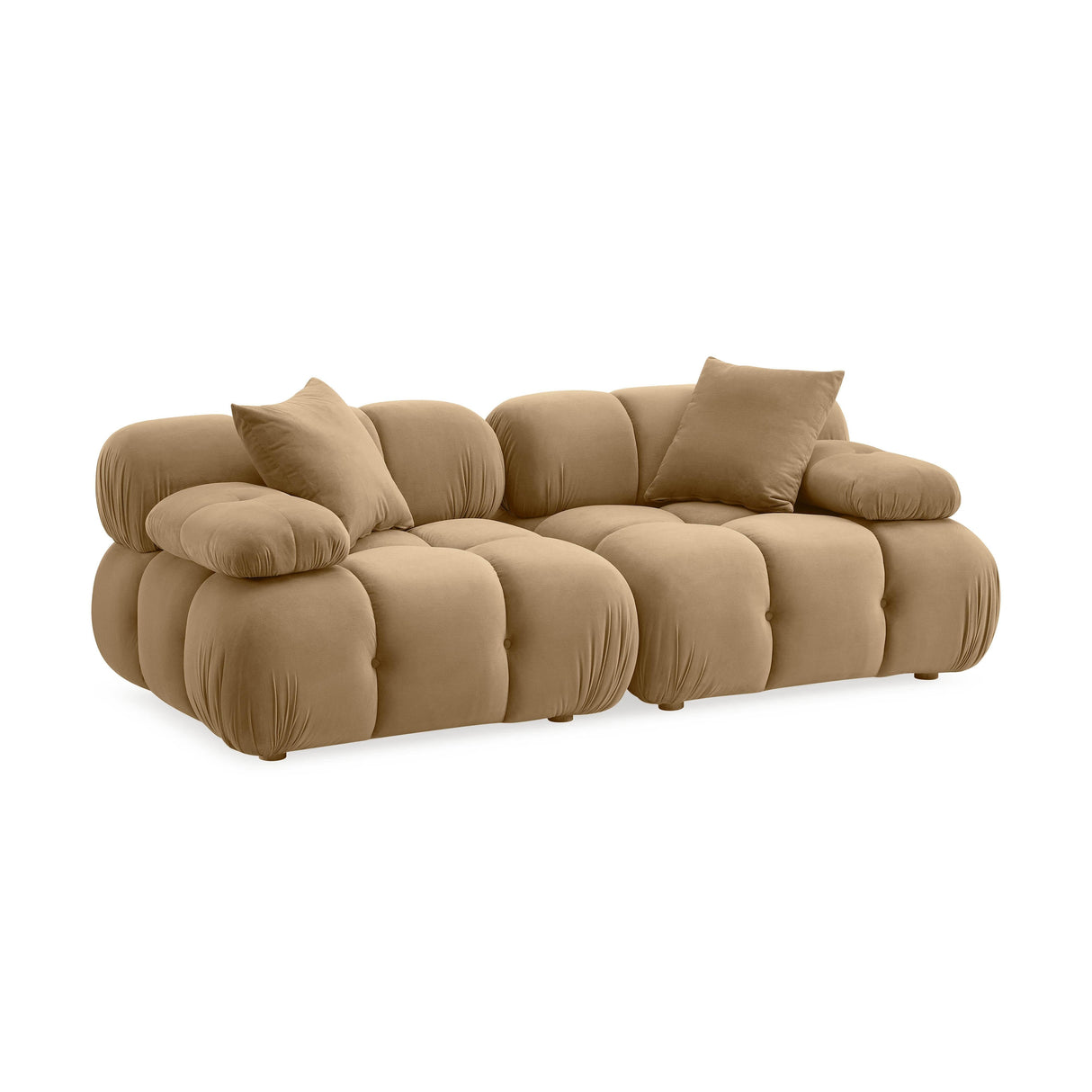 Calliope 79" Cafe Au Lait Performance Velvet Modular Loveseat