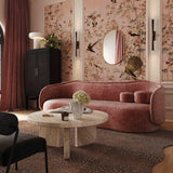 Circe Taupe Textured Velvet Sofa