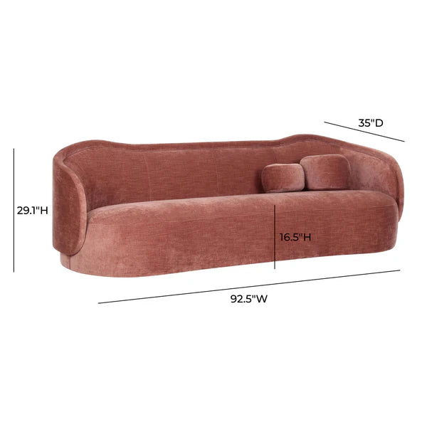 Circe Taupe Textured Velvet Sofa