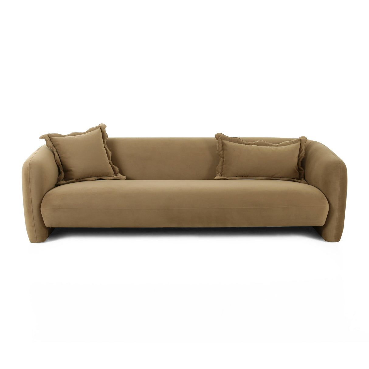 Lou 91" Cafe Au Lait Performance Velvet Sofa