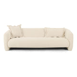 Lou 91" Sandstone Textured Fabric Sofa