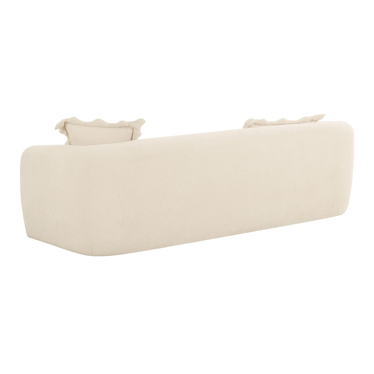 Lou 91" Sandstone Textured Fabric Sofa