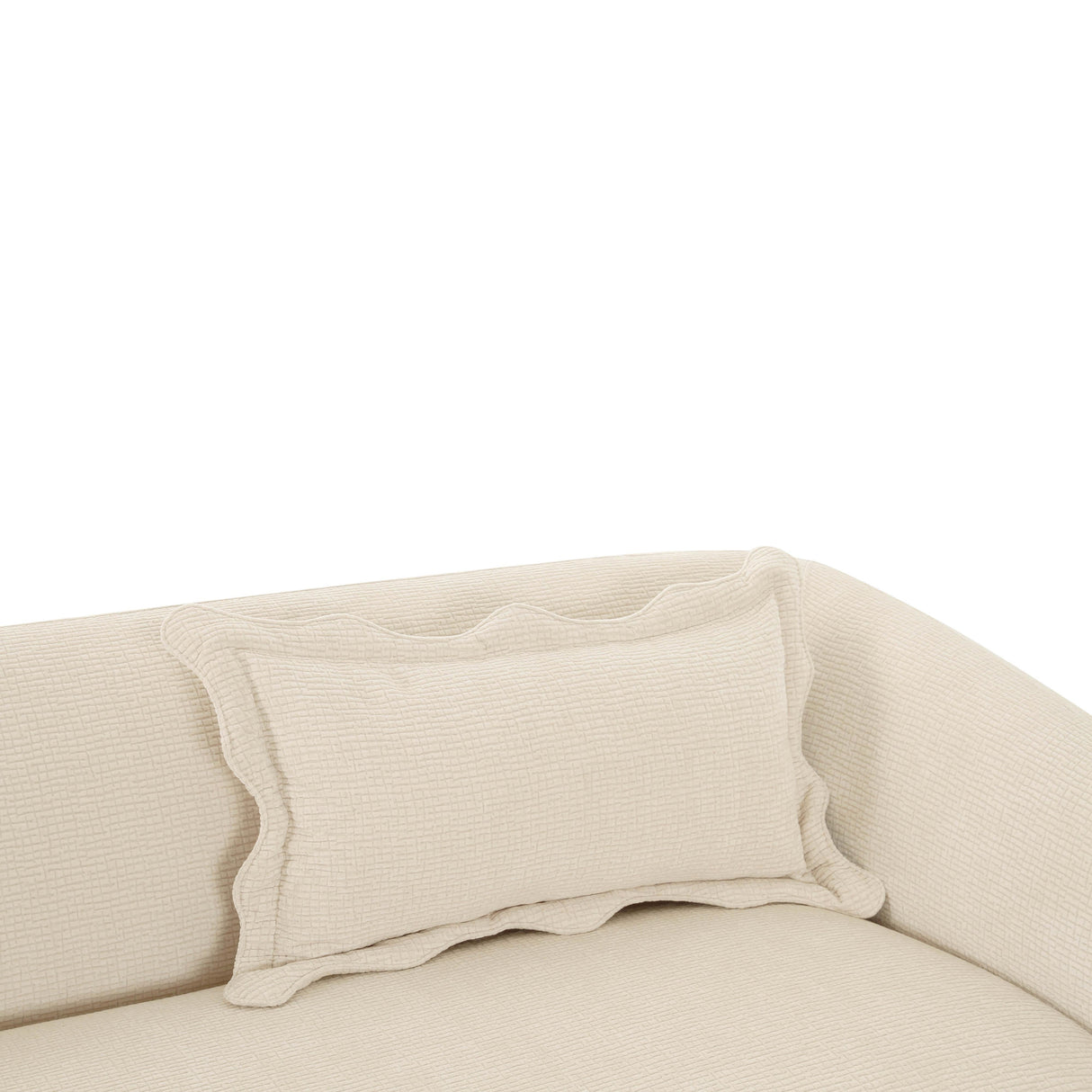Lou 91" Sandstone Textured Fabric Sofa