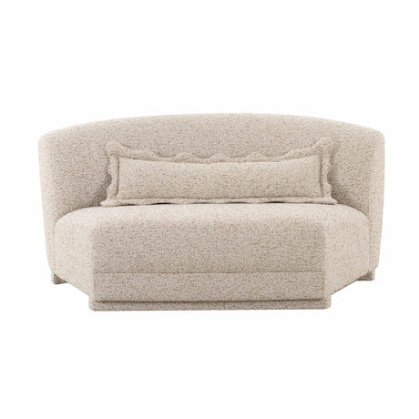 Marion 63" Two-Tone Textured Performance Boucle Armless Loveseat - View 3
