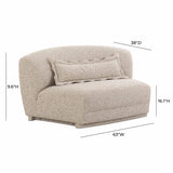 Marion 63" Two-Tone Textured Performance Boucle Armless Loveseat - View 6