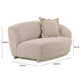 Marion 60" Two-Tone Textured Performance Boucle Loveseat - View 12