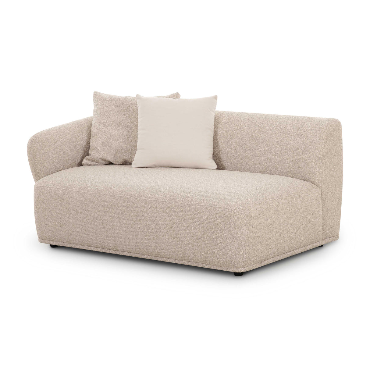 Sylvie 59" Cream Boucle Arm Loveseat