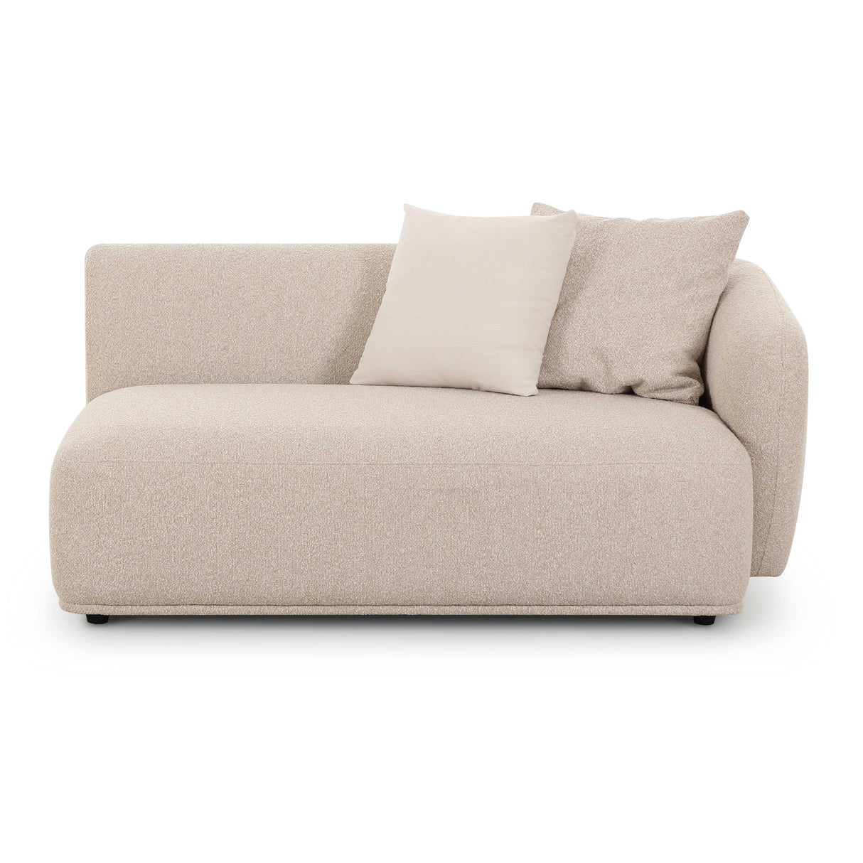 Sylvie 59" Cream Boucle Arm Loveseat