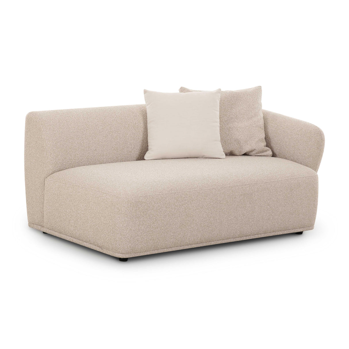 Sylvie 59" Cream Boucle Arm Loveseat