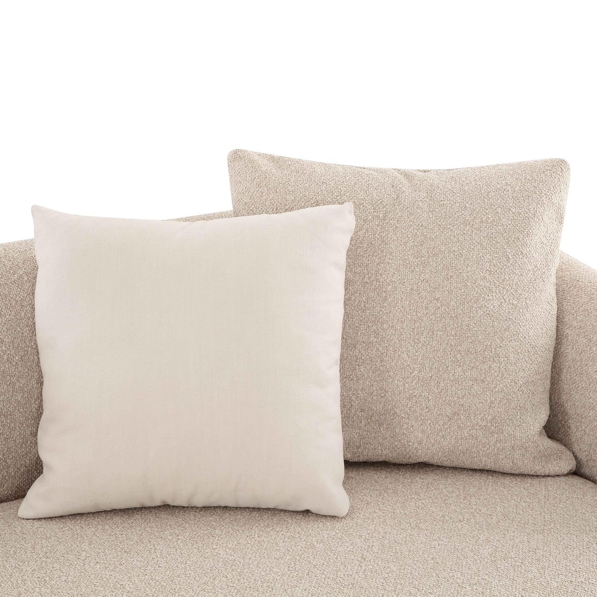 Sylvie 59" Cream Boucle Arm Loveseat