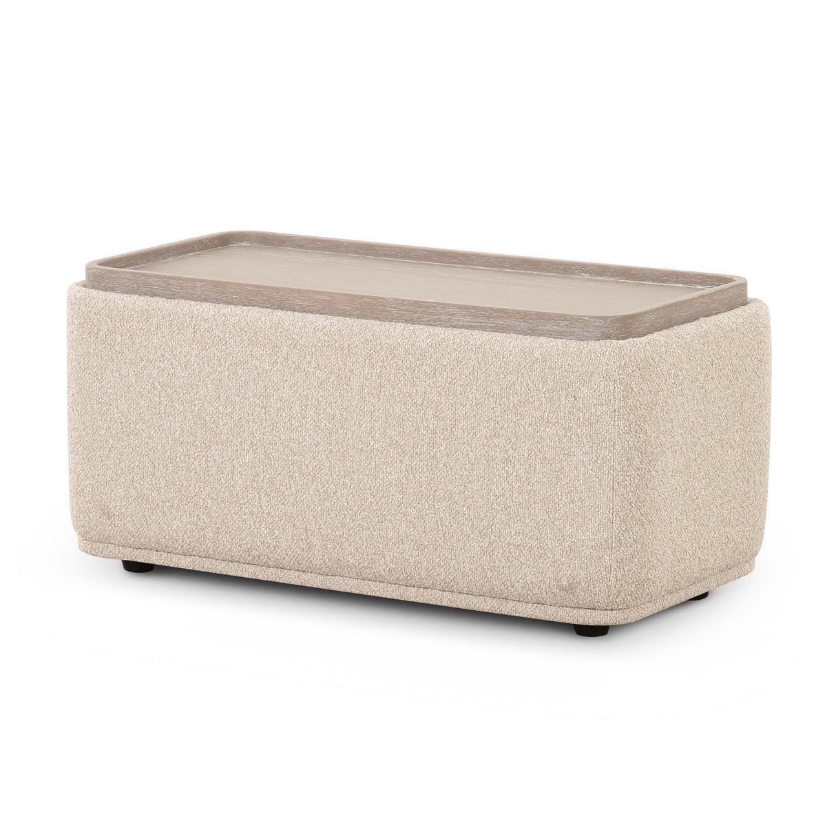 Sylvie Cream Boucle Ottoman Table