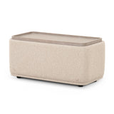 Sylvie Cream Boucle Ottoman Table