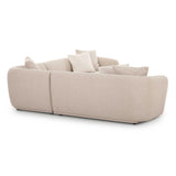 Sylvie 3-Piece Cream Boucle L-Shaped Sectional