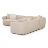 Sylvie 4-Piece Cream Boucle Sectional