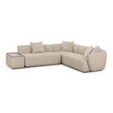 Sylvie 4-Piece Cream Boucle Chaise Sectional