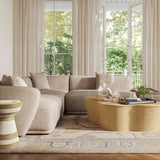 Sylvie 4-Piece Cream Boucle Chaise Sectional