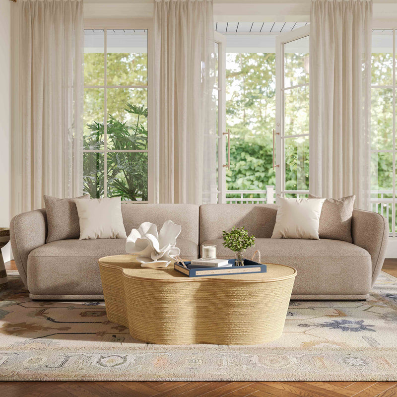 Sylvie 118" Cream Boucle Sofa