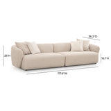 Sylvie 118" Cream Boucle Sofa